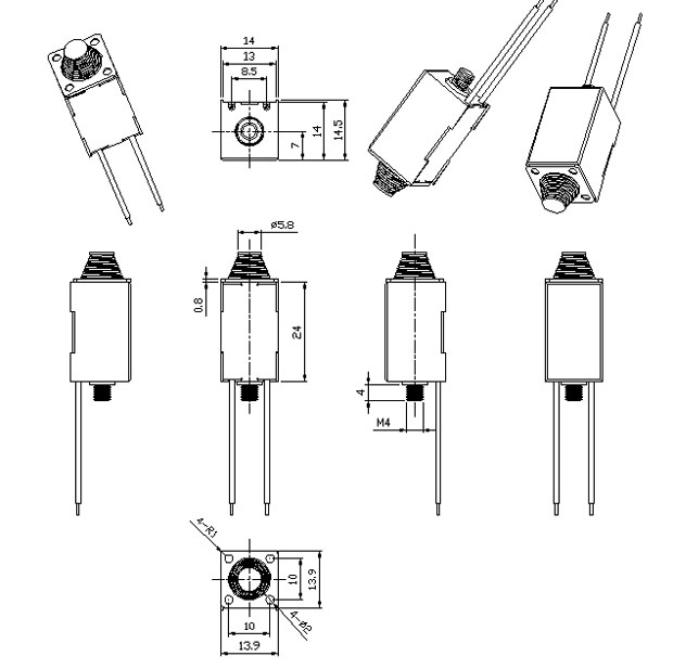 高頻牽引式框架電磁鐵
尺寸圖